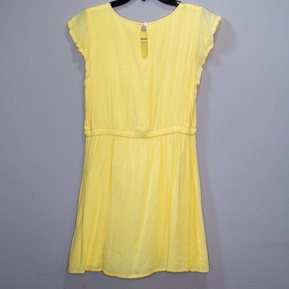 COPPER KEY Lemon Yellow Casual Tie Waist Dress Med - Picture 8 of 10